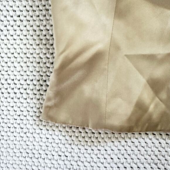 David Meister Vintage Gold Beige Shine Silk Jeweled Buttons Halter Blouse Y2K 8 - Picture 6 of 9